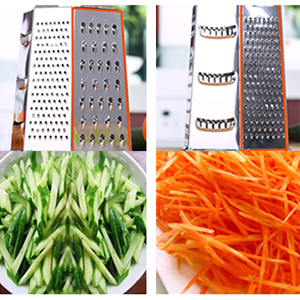 Convenient Handheld Vegetable Slicer and Cheese Grater with Stainless Steel 6-Sided Design