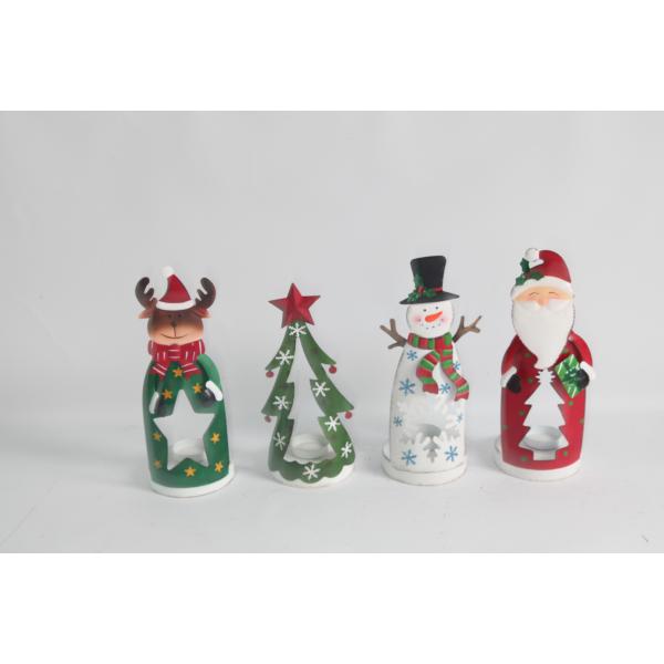Customized Metal Christmas Decoration Snowman Santa Claus Elk Handicrafts For Modern Holiday Decor