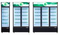Congelador vertical de la exhibición de la sola puerta de los vidrios de la capa doble para la promoción del refrigerador del agua y de la bebida