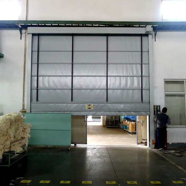 Custom Size High Speed Automatic Modern Outdoor PVC Folding Screen Stacking Door For Finished Goods Warehouses