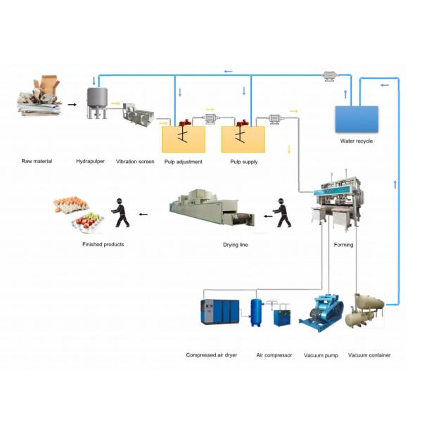 Renewable Paper Molded Machine For Making Egg Carton Fruit Tray Coffee Cup Tray