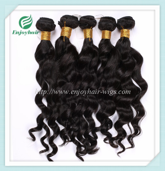 Malaysian 5A virgin hair loose wave weft natural color(can be dye) 10''-26''hair extension