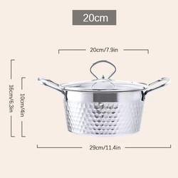 Amazon Top Seller Kitchen Cooking Ware Induction Stainless Steel 304 Korean Cookware Soup Pot