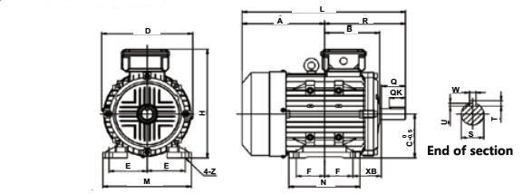 Y connect 1500rmp 3000rmp IE2 Motor 3 Phase IEC4 Standard Induction Motor 380v