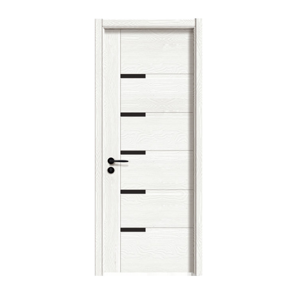 Solid Teak Wood MDF Laminated Panel Veneer Melamine Door Others Front Room Wooden Interior Doors House Design With Smart Lock