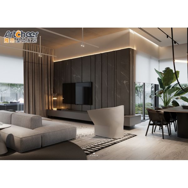 Customized Size Modern Stylish Eco Friendly TV Cabinet Wall Mounted Cabinet for Living Room