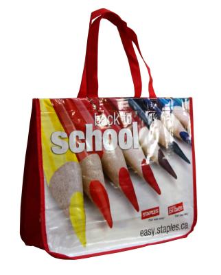 Customized PP Woven Shopping Bags 75gsm Shining Coat recycle  Shining Coated