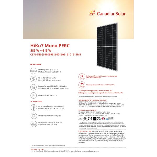Pv Module 585watt Bifacial Mono Solar Panel for Transportable Canopy Patio Integration