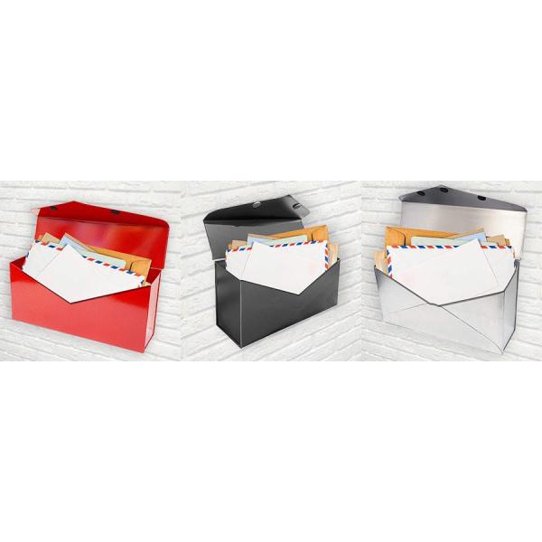 Logotipo personalizado Impreso de estilo industrial Caja de correo de montaje de pared de hierro con características anti-óxido