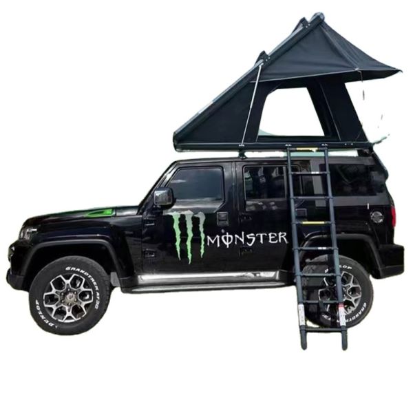 Outdoor 4x4 Waterproof 4 Person Aluminum Hard Shell Triangle Rooftop Tent Car Roof Top Tent Camping Car Roof Tent for Sale
