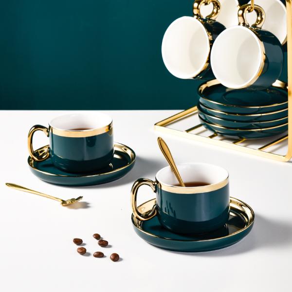 Classic Design Style Customized Ceramic Cup And Saucer For Occasion Business Gifts