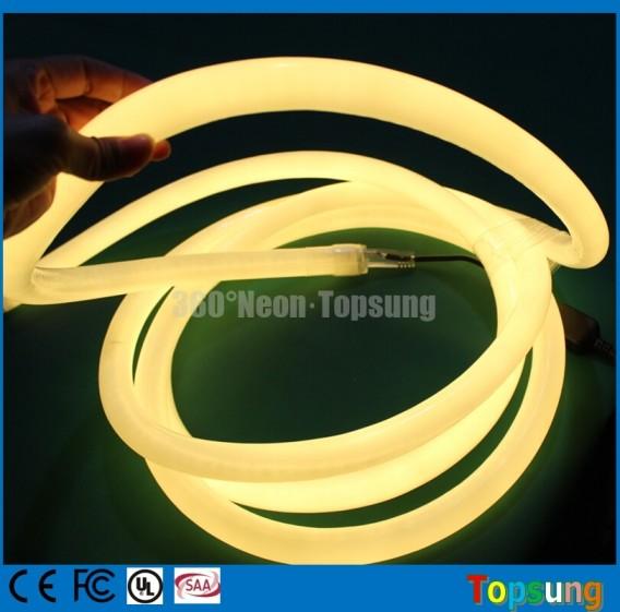 82 pés bobina 12V 360 graus redondo neon branco quente LED flexível para sinais