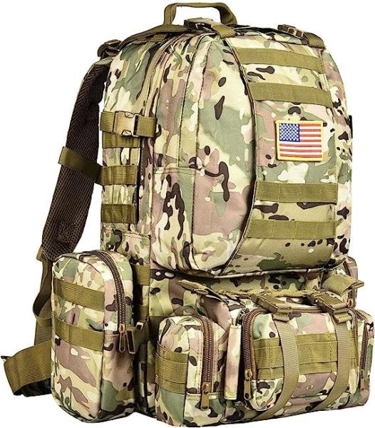 Hiking Waterproof Army Waist Rucksack, Military Pack Army Survival Combat Rucksack Backpack