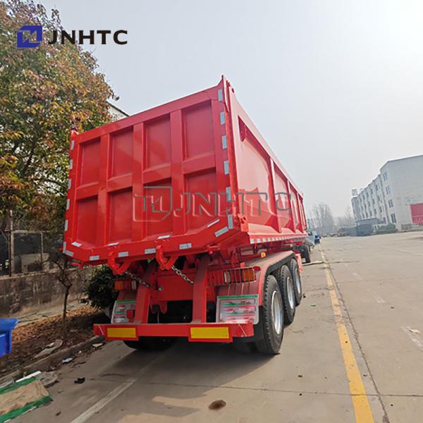 Hydraulic Dump Tipper Trailer 3 Axle Semi Trailer for Construction Waste/Sand Transport