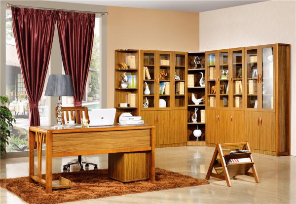 modern Zingana wood study room home bookcase furniture