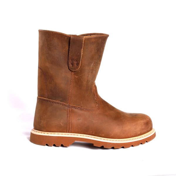 Shock Absorbing Goodyear Shoes Non Slip Waterproof Lace Up Closure Work Boots Unisex Safety Shoes