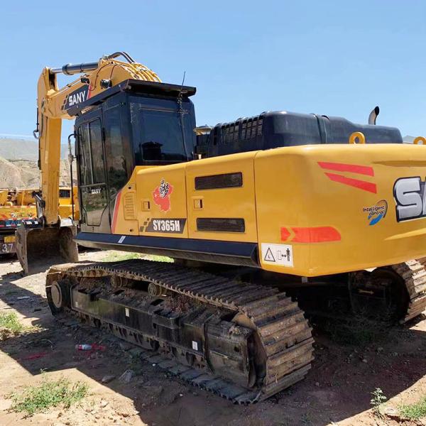 Large SANY Hydraulic SY365 Used Track Excavators 212kw Rated Power High Efficiency