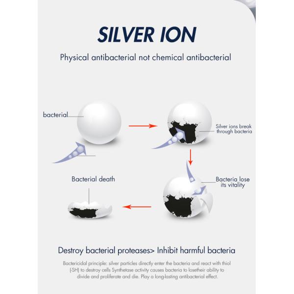 Portable Mini Silver Ion Hand Sanitizer Disposable Waterless Antibacterial Gel 500ml