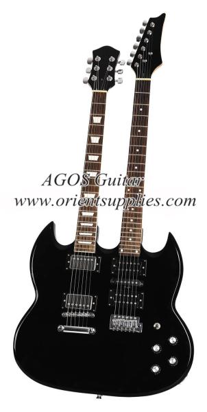 39" Electric Guitar - "Gibsob SG" style Double guitar head AG39-DH2