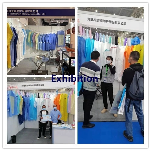 Нетканое водонепроницаемое одноразовое одноразовое лабораторное пальто VPT-501 для применяемых врачей медсестер