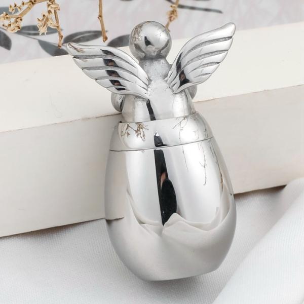 Pet Caskets Urns Angel Base Egg Shape Cremation Memorial Ashes Urn Keepsake Pendant