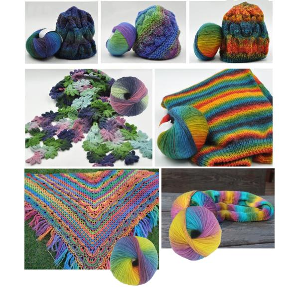 Шерсти полиэстера и акриловое волокно бамбука пряжи смеси для шарфа шляпы свитера