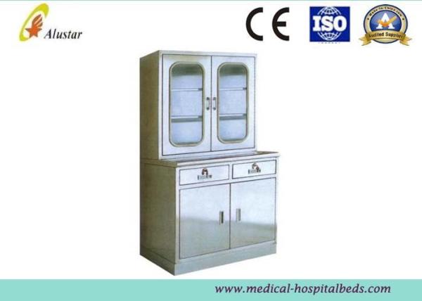 300*1750mm Hospital Stainless Steel Medical Cabinet Wardrobe Cabinet With Lock