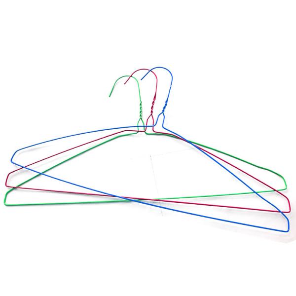 Metal Wire Disposable Q235 Blue Coat Hangers In Bulk