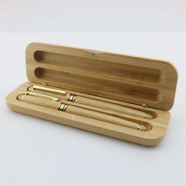 Bamboo Wood Business Stationery Set Natural Color Roller Ball Pen Fountain Pen Set