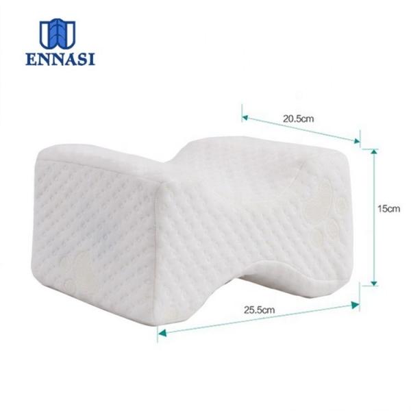 Customized Logo Accepted Ergonomic Design Knitted Cover Memory Foam Leg Rest Wedge Pillow