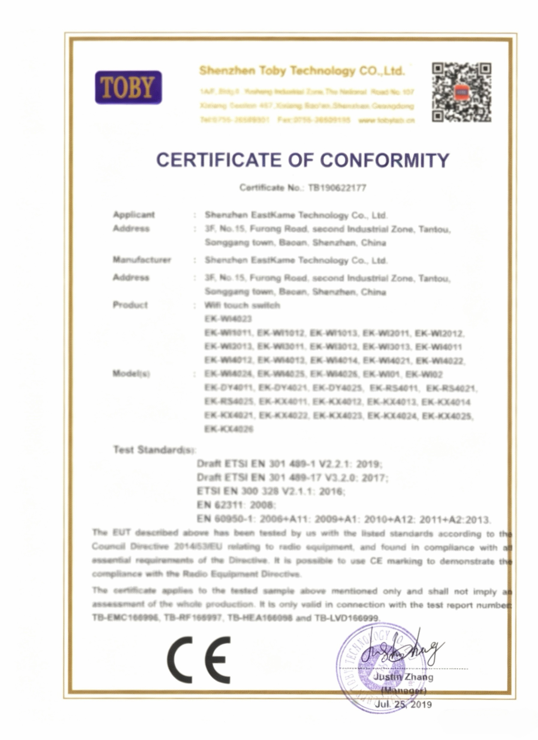 Shenzhen EastKame Technology Co., Ltd.
