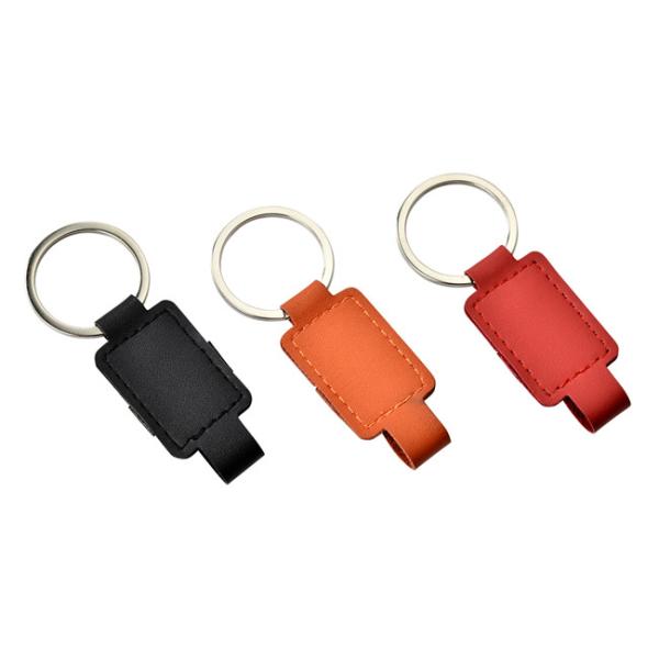 Держатель ключевого кольца автомобиля рамки сплава цинка заплел держатель неподдельной кожи PU ключевой