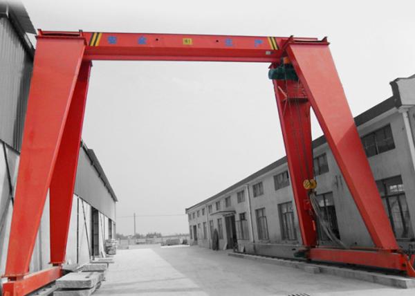 Gantry Crane With Electric Hoist , 10 Ton Single Beam Gantry Lift
