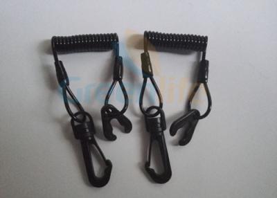 Solid Black 3.0mm dia line Extendable Strap Customized Jet Ski Safety Hand Coiled Tool Lanyard