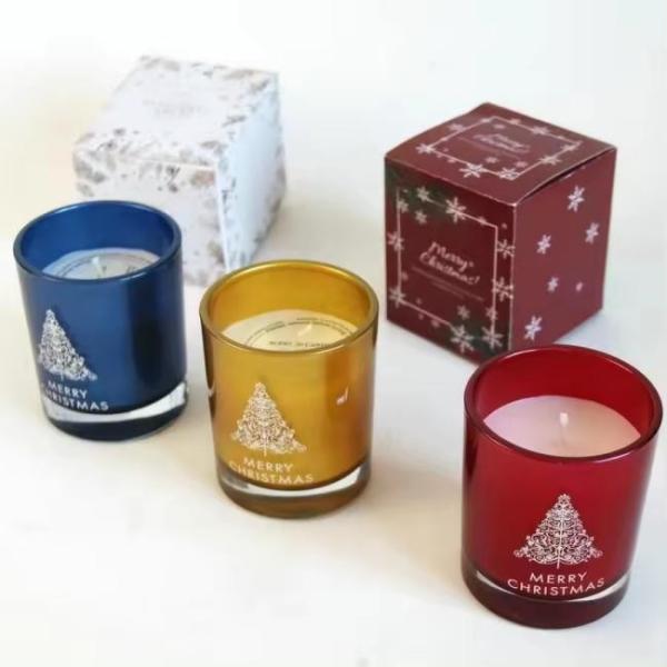 Art Empty Glass Luxury Home Candle Holders Big Christmas Fragrance Soy Wax Tin Scented Candles