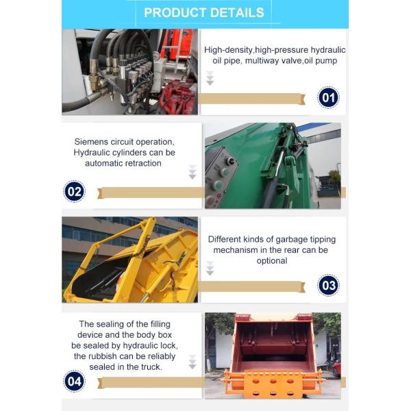 Dongfeng 120HP Rear Loader Garbage Truck Garbage Can Cleaner Truck