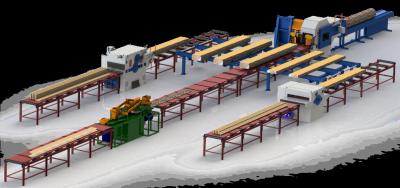 O multi rasgo do Woodworking viu linha de produção da máquina da serra de fender das lâminas do log redondo a multi