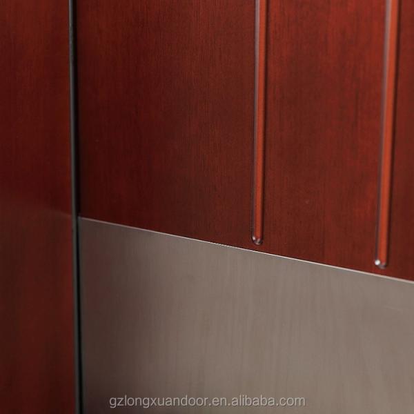 Bathroom Soundproof HDF Wood Doors Interior Finished 45mm Thick