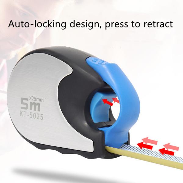 Tape de mesure en acier métrique OEM de 10 m avec conception de verrouillage automatique