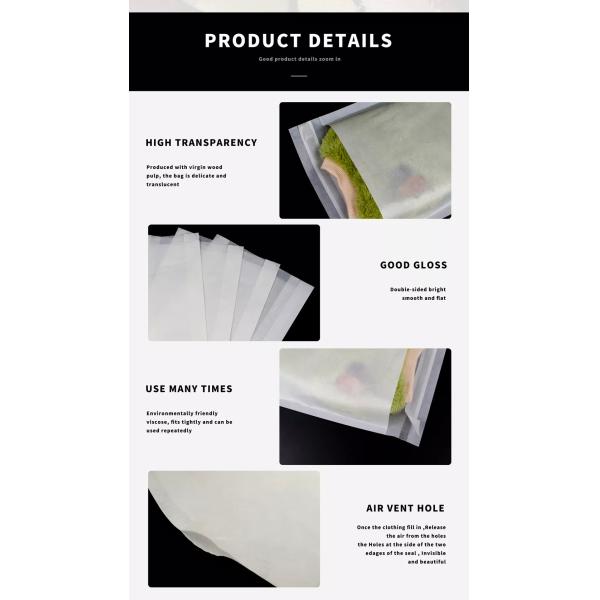 Тавот Eco Semi прозрачного бумажного мешка Glassine дружелюбный Biodegradable устойчивый