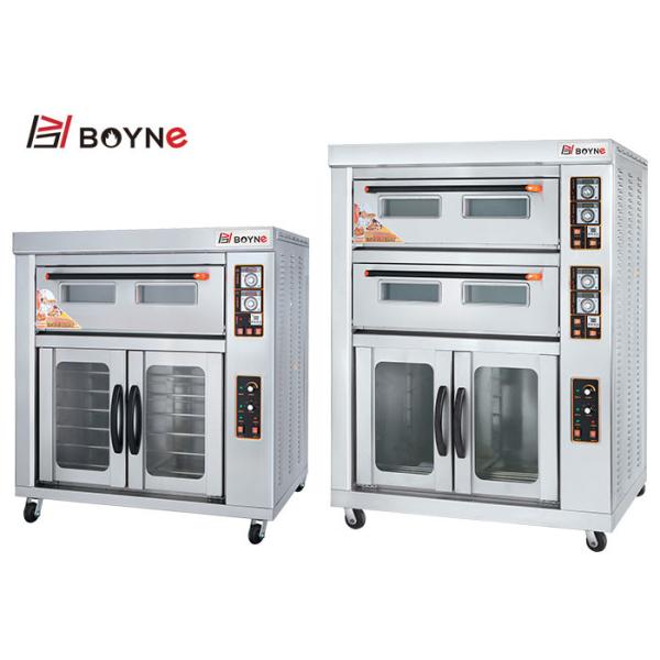 High Temperature Electric Two Deck Four Trays Bakery Oven With Proofer For Bakery