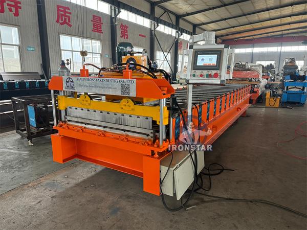 T10 C10 Trapezoidal roofing sheet roll forming machine in Kyrgyzstan metal roof roll forming machine metal roof machine