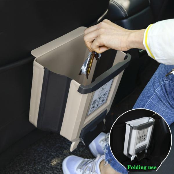 Cans Door Drawer Hanging Folding Waste Bin Handheld Cabinet Portable Wall Mounted Trash Can for Kitchen