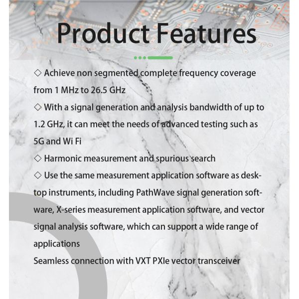 Keysight M9471A PXIe Vector Transceiver with 26.5 GHz Frequency Range for RF Testing