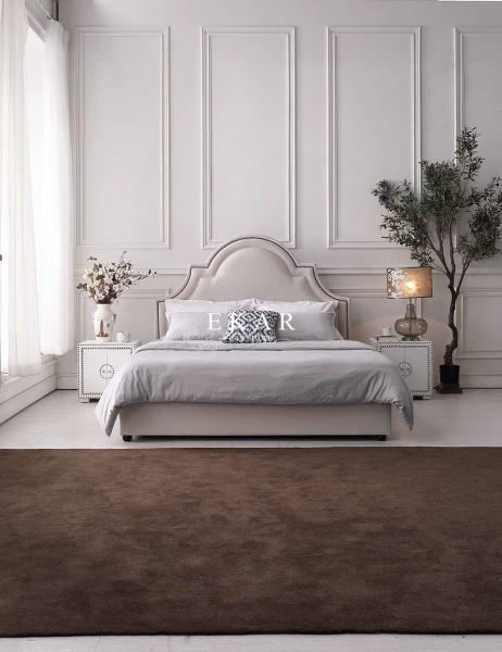 Modern Foshan Bedroom Furniture Wooden King Size Bed