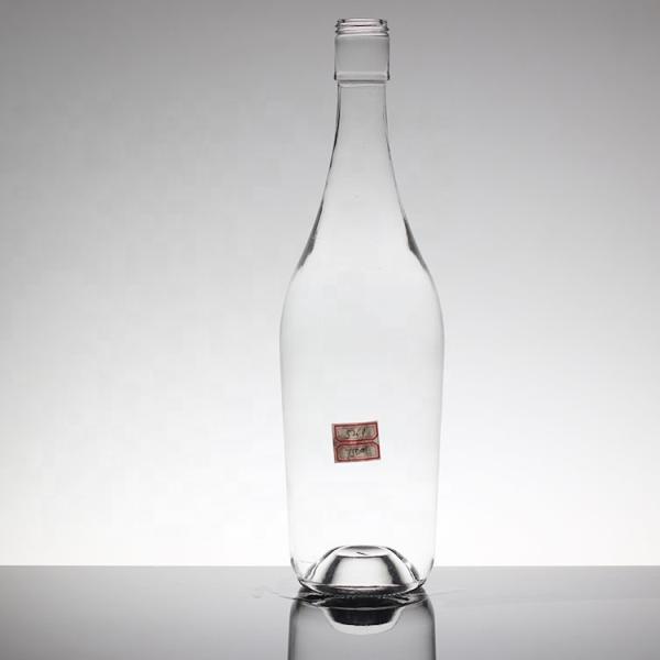 Botella de vodka de vidrio 1 litro 1,75 litro 500 ml 700 ml 750 ml botella de champán