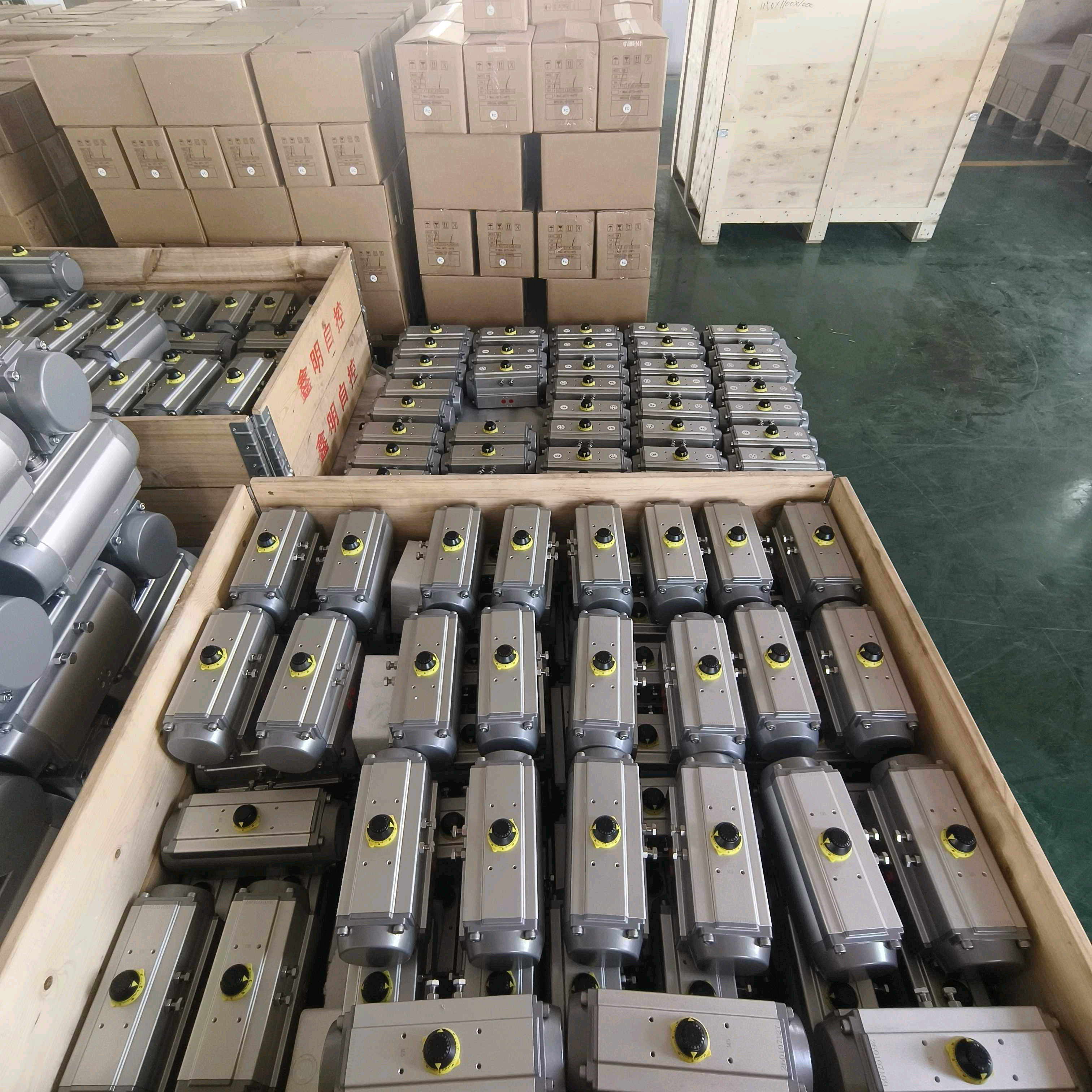 AT Double Action And Spring Return Pneumatic Rotary Actuator Control Butterfly Valve Or Ball Valve
