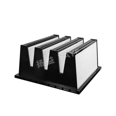 Compact Industrial Cleanroom HEPA Filter HVAC V Bank HEPA Filter