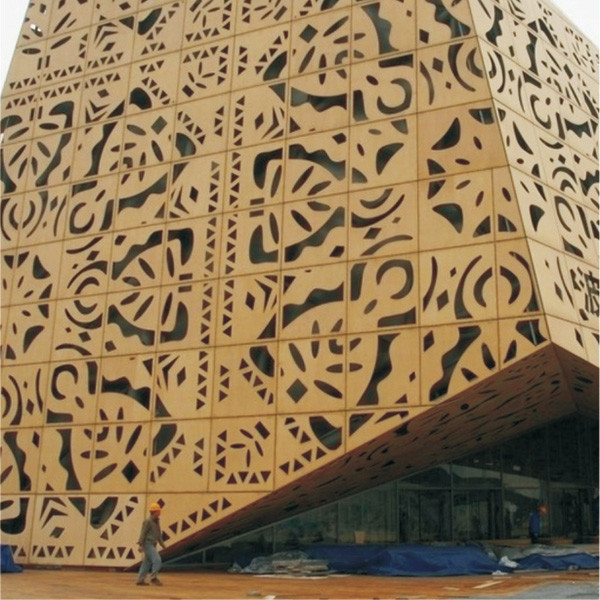 External Commercial Aluminum Wall Panels / Perforated Metal Cladding Panels Facade