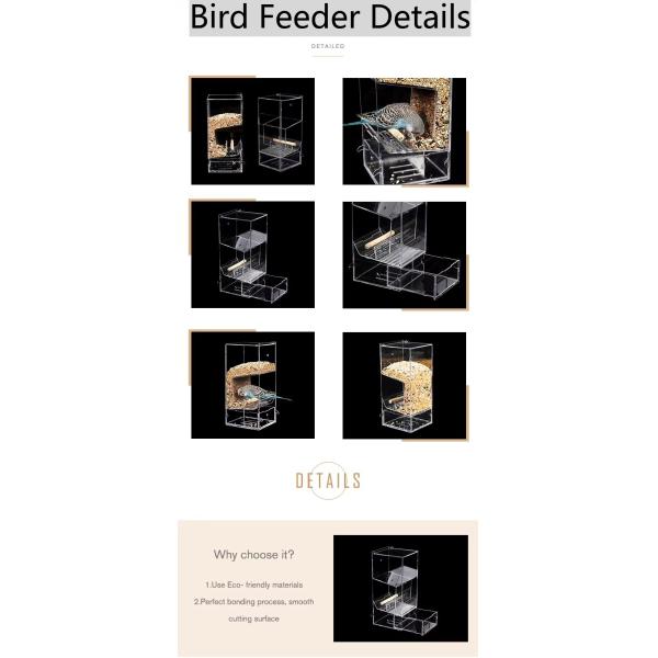 Акриловый прозрачный всасывающий стакан птицекормитель